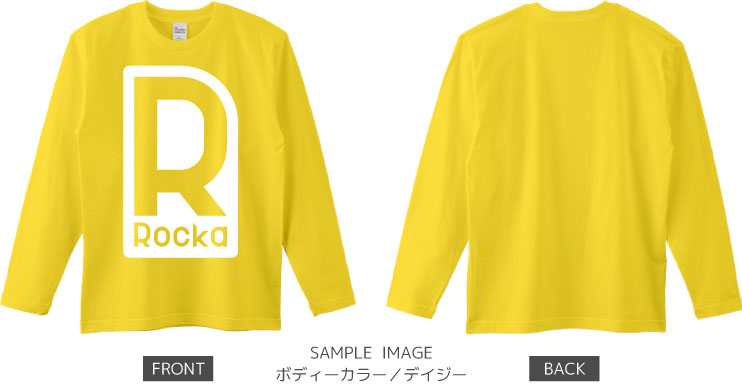 ロゴデザイン:ホワイト:ロングTシャツ:サンプル写真:デイジー