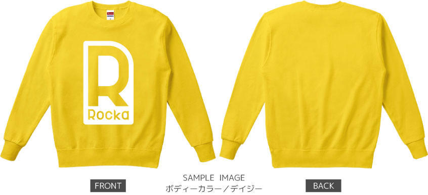 ロゴデザイン:ホワイト:スウェット:サンプル写真:デイジー