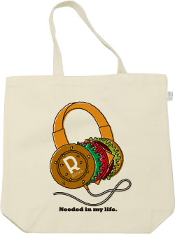 ハンバーガー ヘッドフォン:color2:トートバッグ:サンプル写真