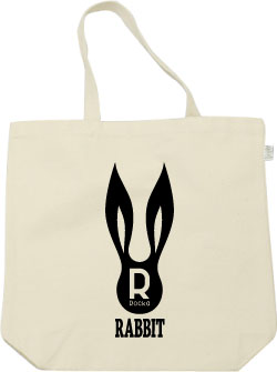 うさぎデザイン:ブラック:トートバッグ:サンプル写真:デイジー